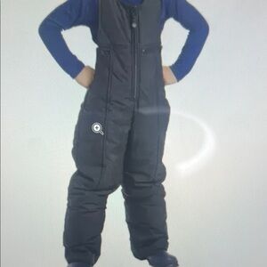 Kids Black Snow Bib Overalls
